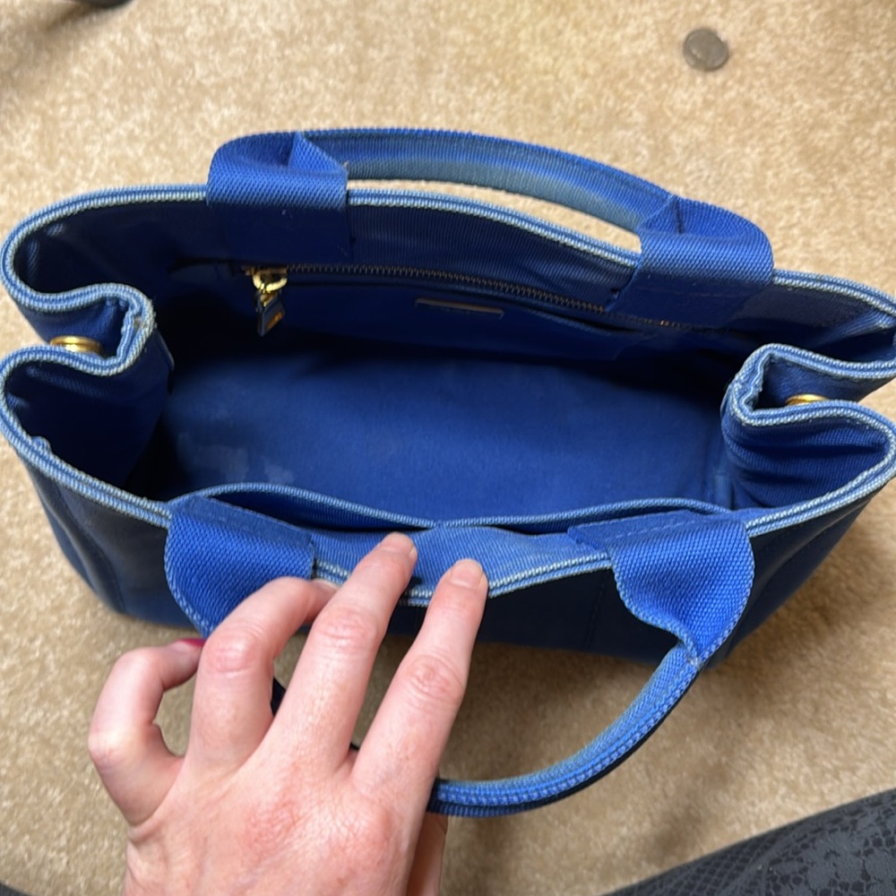 Authentic Prada small Canapa tote - Picture 6 of 9
